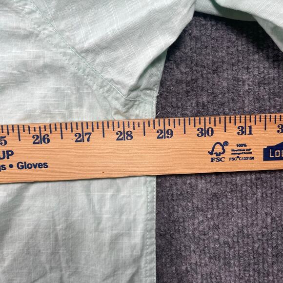 Ariat Solid Slub Classic Dress Shirt Men's XXL Green Button Down Long Sleeve - Picture 7 of 13